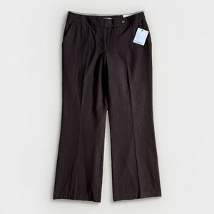 NWT Calvin Klein Ponte Knit‎ Trouser Pants Size 8 32x30 Brown Boot Career Office